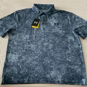 Under Armour Men's Marble Blue Polo